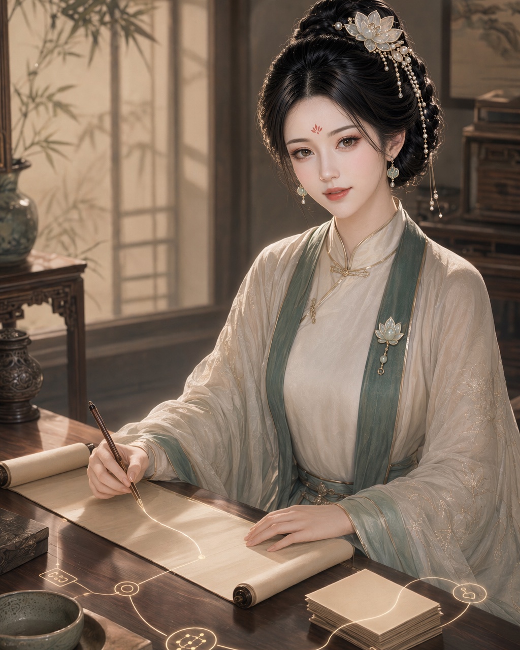 莲花在书院中讲解AI实战运用